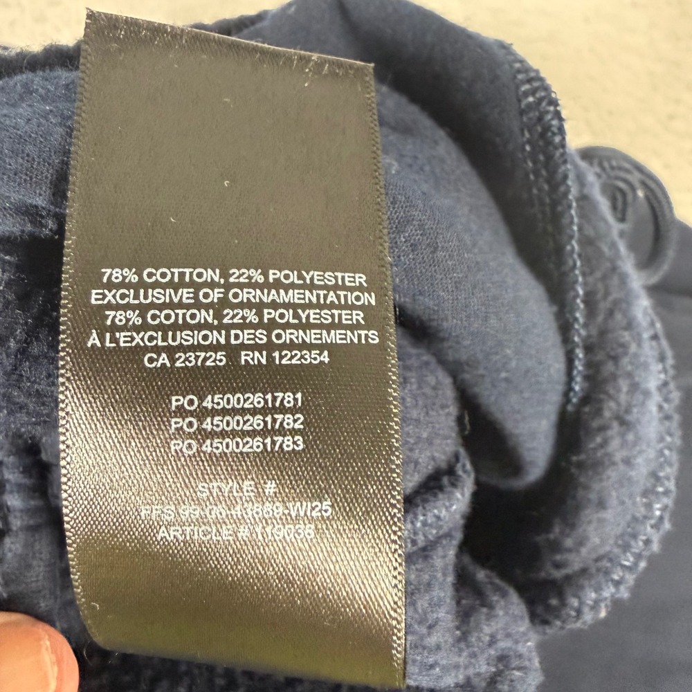 Aritzia Sweatfleece Boyfriend Wide Leg Sweatpants Womens Medium Navy Blue Cozy - Picture 10 of 11